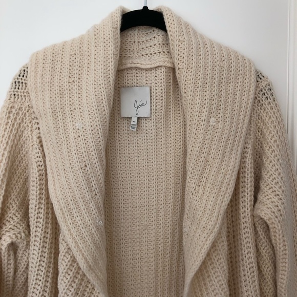 Joie Helma Faux Fur Wool and Yak Cocoon Cardigan - Picture 6 of 10